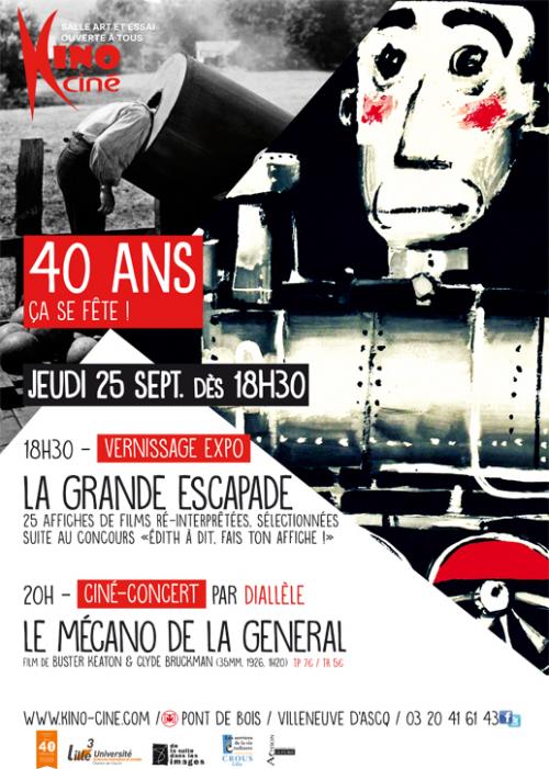40 ans ! Vernissage de La Grande Escapade + Ciné-Concert LE MÉCANO DE LA GENERAL